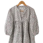 Collared block print everyday blouse