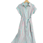 Handwoven striped dress